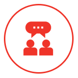 People talking logo