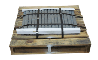 straight cut wire on pallet on white background