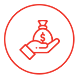 Hand holding money logo