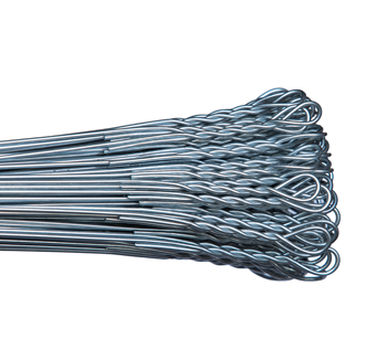 Bale ties on white background