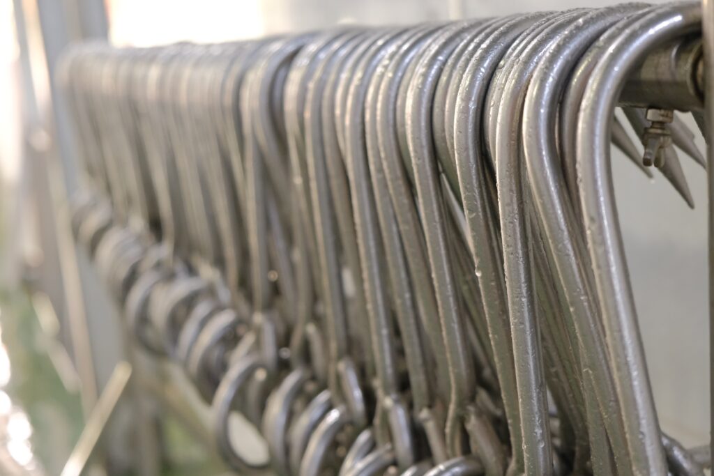 hooks on a rail