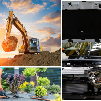 Collage of industry images