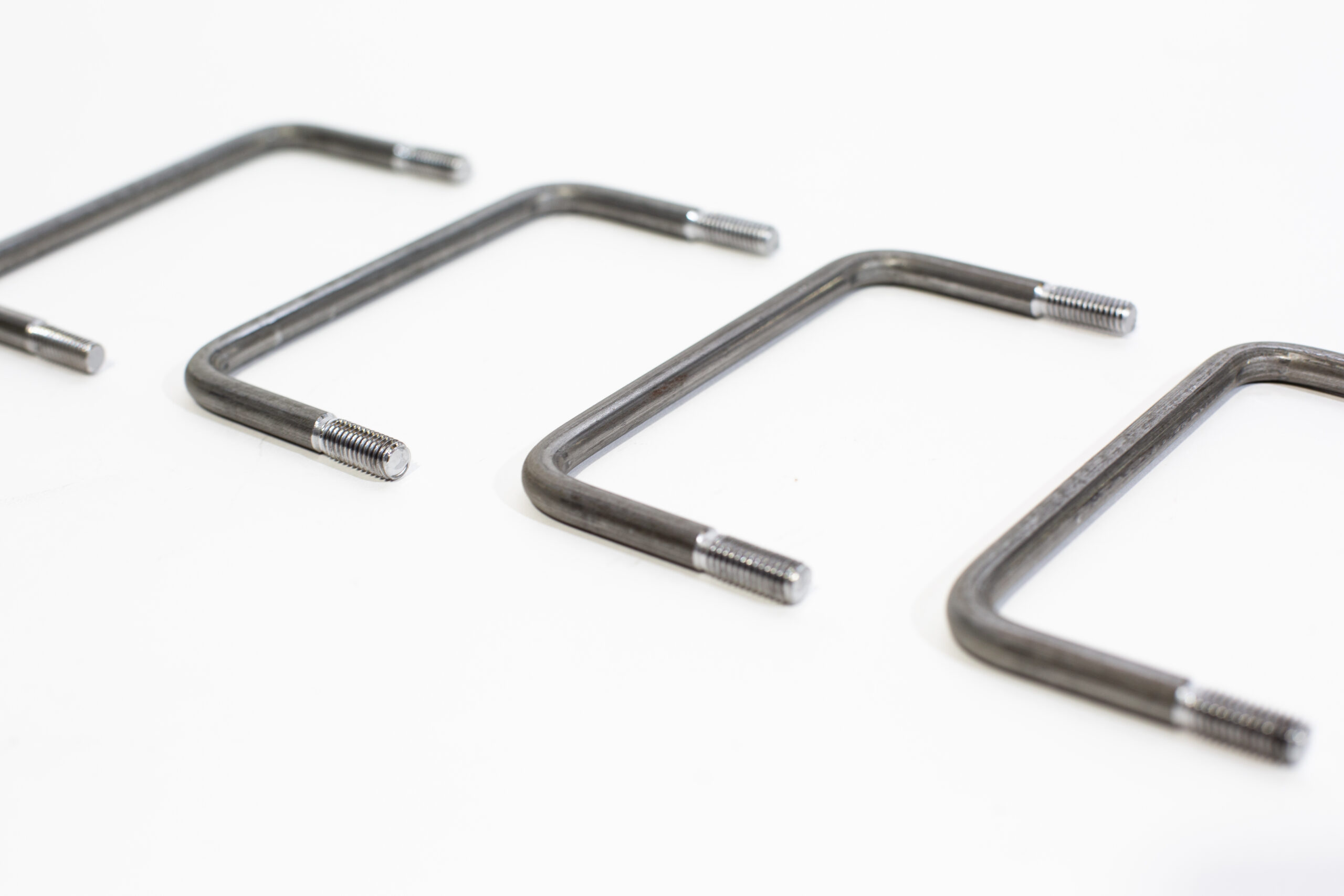 four wire formed handles with threaded ends